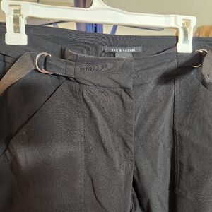 Black cropped slacks